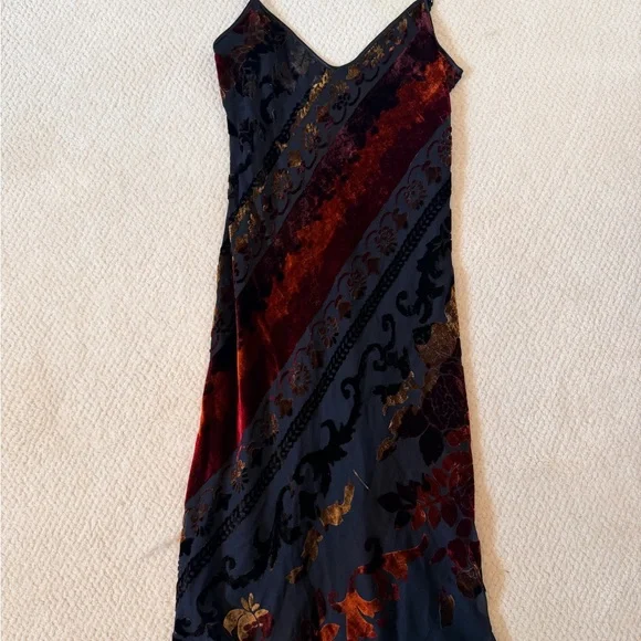 RARE Y2K Betsey Johnson ULTRA silk velvet Mini Dress - Picture 2 of 5